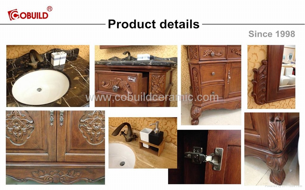 Bathroom Furniture with Mirror and Marble Top(K-831)  2
