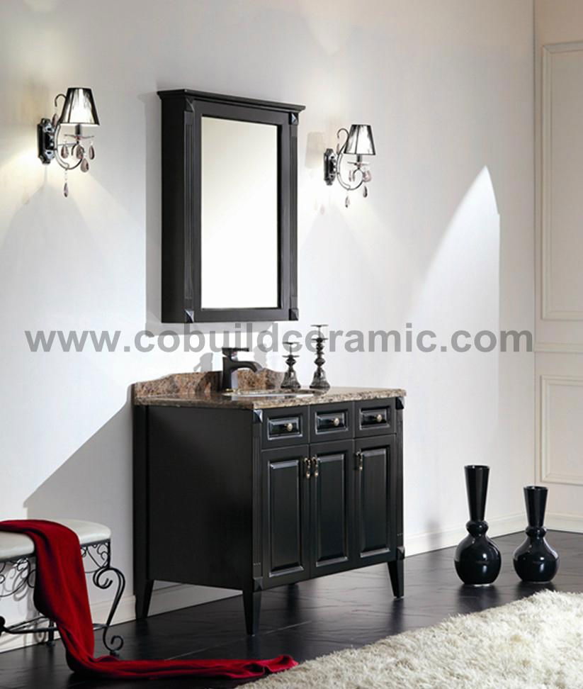 Bathroom vanities with mirror and marble countertop (K-909)