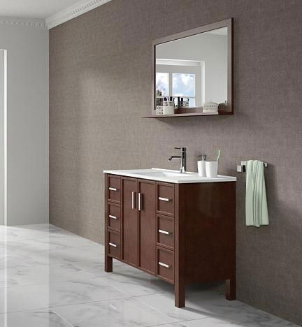 North American Style Solid Oak Carcase Material Bathroom Cabinets (K-M003) 3