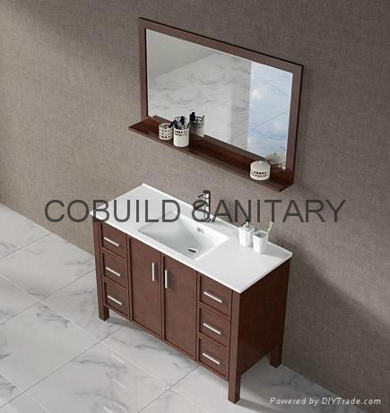 North American Style Solid Oak Carcase Material Bathroom Cabinets (K-M003) 5