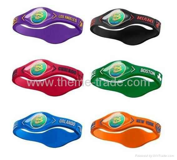 Power Balance NBA teams Bracelet Silicone Wristband PB with retail box