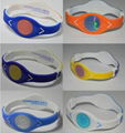 Dual Color Power Balance Splicing Bracelet Games wristbands with Retail Box 1