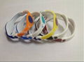 Dual Color Power Balance Splicing Bracelet Games wristbands with Retail Box 2