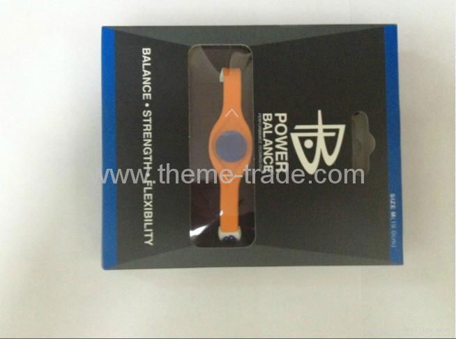 Dual Color Power Balance Splicing Bracelet Games wristbands with Retail Box 5