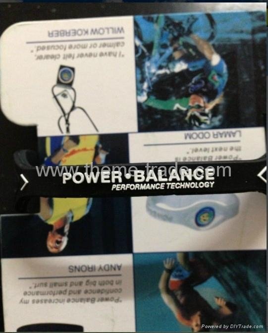 2014 Newest Power Balance oblique word for performance technology 4