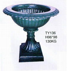 cast iron flowerpot