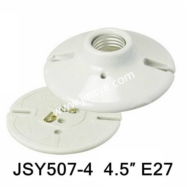 E27 flat ceramic lampholder