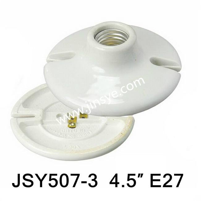 E27 flat ceramic lampholder 2