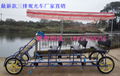 Most comfortable 4 four wheels bicycle/surrey bike for lovers/four wheel bike