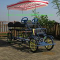 Park Rental Used Mutil Passengers Pedal Bikes 4 Wheel Quadricycle for Sale 1