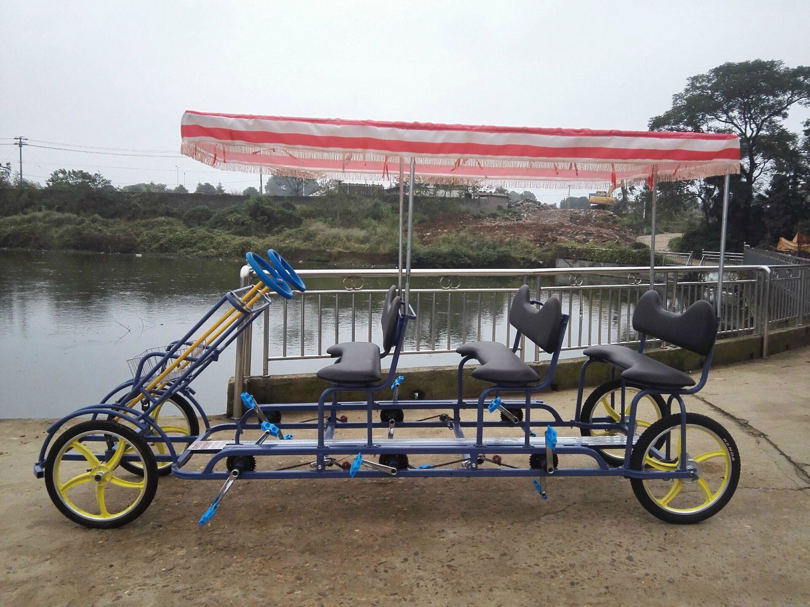 6 Person Pedal Together Quadricycle