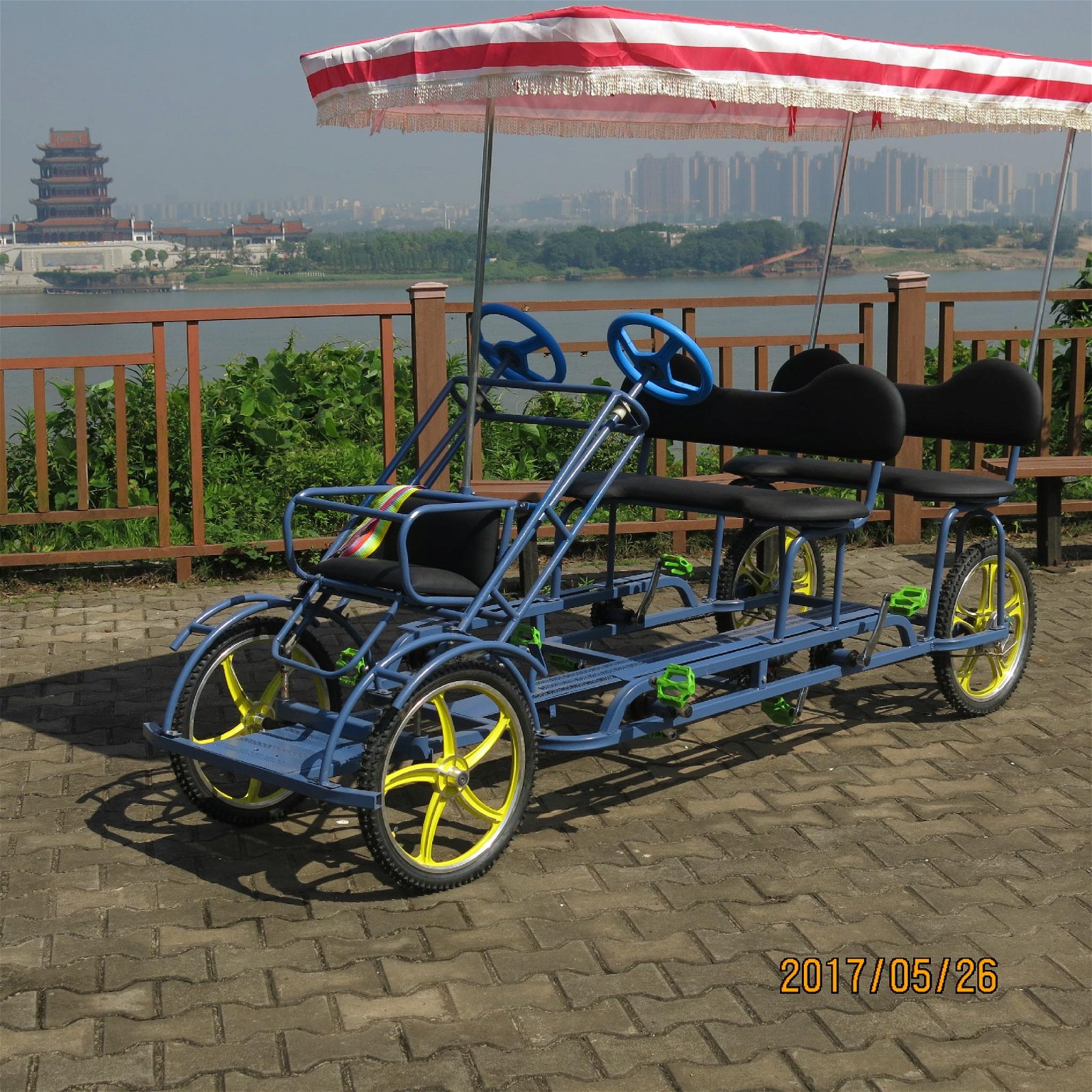 6 Person Pedal Together Quadricycle 2