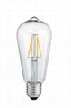 Hot sale E27 3.2W high quality Dimmable LED filament vintage bulb ST64 1