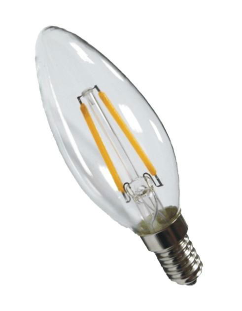 led decorative filament led 3.2w 1.5W  E14 dimmble  candle bulb 3