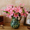 Lily  flower decoration house and wedding with low price real touch 3