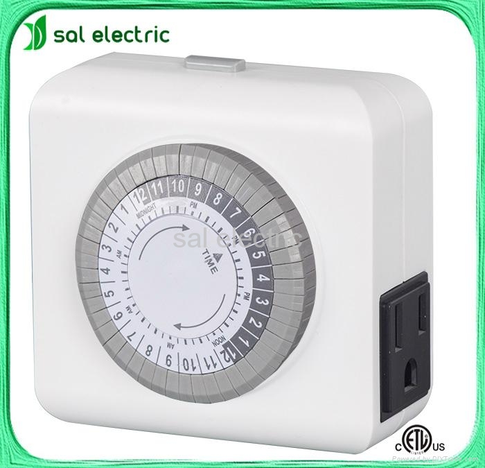 1 Grounded Outlet Mechanical Outlet Timer, Timer for Christmas Tree 1