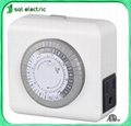 1 Grounded Outlet Mechanical Outlet Timer, Timer for Christmas Tree 1
