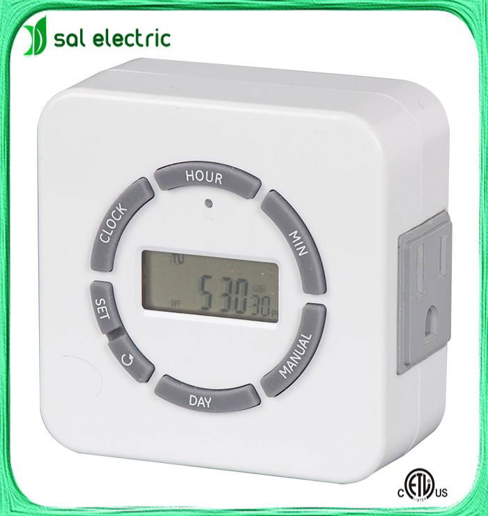 2-outlet weekly digital timer