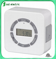 2-outlet weekly digital timer