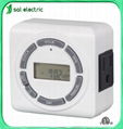 Battery backup digital timer socket