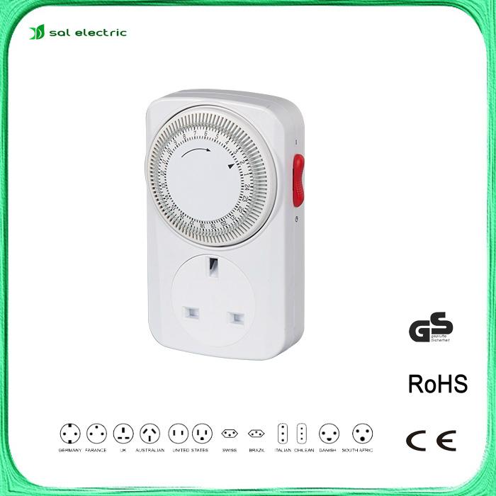 24 hours plug timer socket with CE certificate 