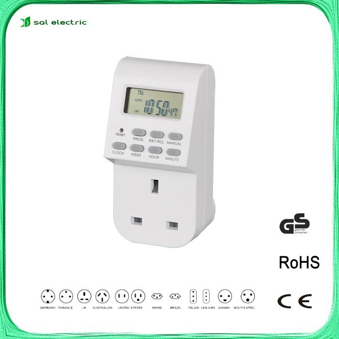 Newest Good Quality Electric plug 7 day programmable digital timer plug 2