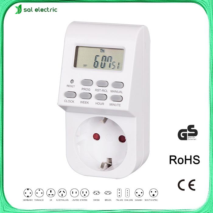 230V 16A Weekly LCD Digital Timer Plug Electric Smart Timer Switch