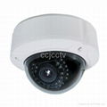 1.3MP vandalproof IP dome camera 2.8-12mm Varifocal lens