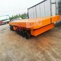120吨载重王无动力平板拖车 带升降功能 2