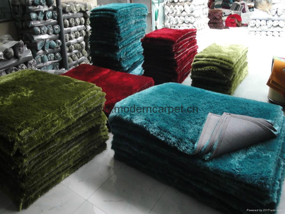 china polyester silk shiny soft shaggy carpets rugs,shag rugs 3