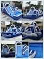 Mini Blue Inflatable Water Park 1