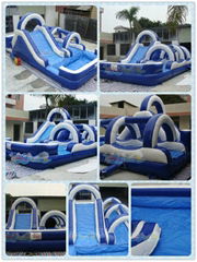 Mini Blue Inflatable Water Park