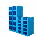 Stackable corrugated plastic warehouse picking bins