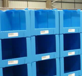 Plastic corrugated stacking tray correx picking bins 4