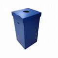 Folded Correx Corflute Plastic Recycling Bin Trash Can 1