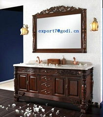 antique solid wood bathroom furniture US-08