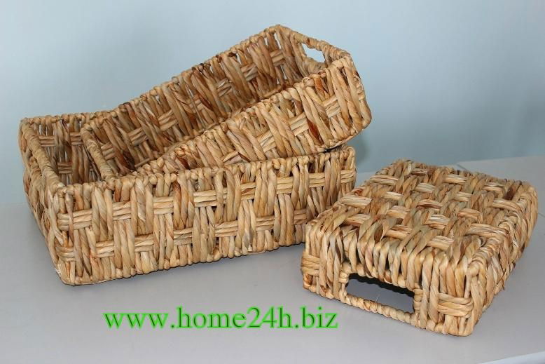  Handmade Vietnam crafts Handicrafts Natural Basket S/3