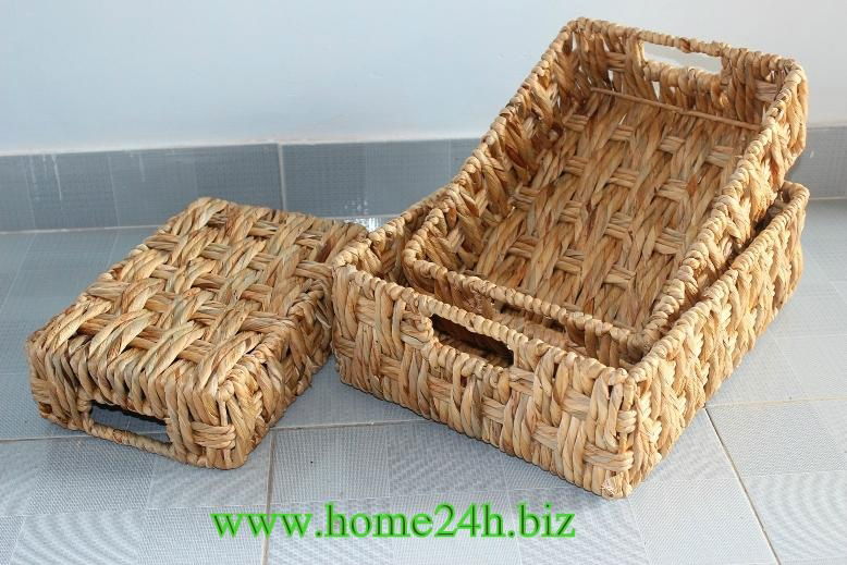  Handmade Vietnam crafts Handicrafts Natural Basket S/3 5