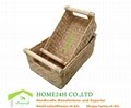 Water Hyacinth Storage Basket Set s/2, Wooden handle natural hand woven - Home24 3