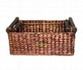 Water Hyacinth Storage Basket Set s/2, Wooden handle natural hand woven - Home24 4