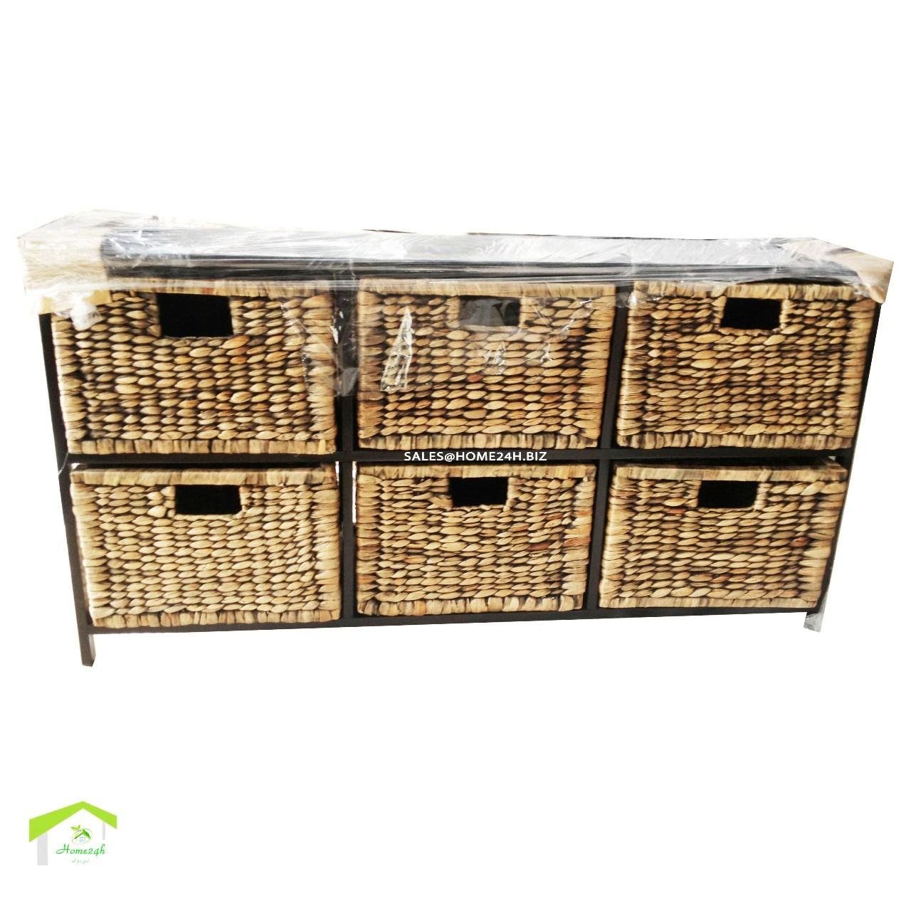 Water Hyacinth Living room 6 Drawers Cabinet Home Furniture