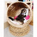 Water Hyacinth Handmade woven Pet House Cat Bed 2