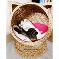 Water Hyacinth Wicker Handmade woven Pet House Cat Bed 1