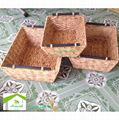 Vietnam handmade Water Hyacinth Storage Basket S/3 3