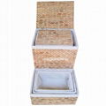 Home24h - Water hyacinth laundry hamper Basket Set s/5