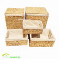 Home24h - Water hyacinth laundry hamper Basket Set s/5 3