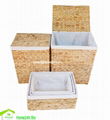 Home24h - Water hyacinth laundry hamper Basket Set s/5 4