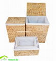 Home24h - Water hyacinth laundry hamper Basket Set s/5