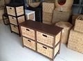 Water Hyacinth Living room 4 Drawers Cabinet Home Furniture 3