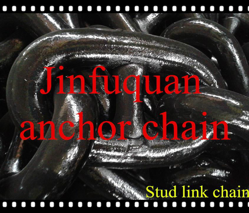 U2 grade black tarred stud link chain for vessel 5